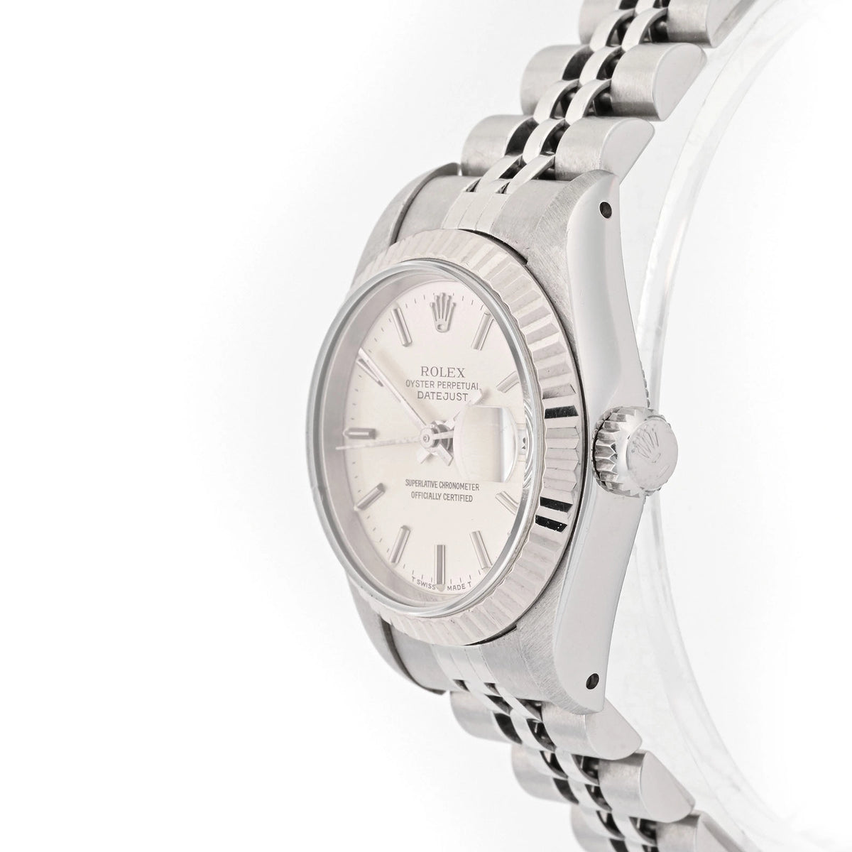 Rolex Datejust 26mm SS silver stick Dial on jubilee 69174