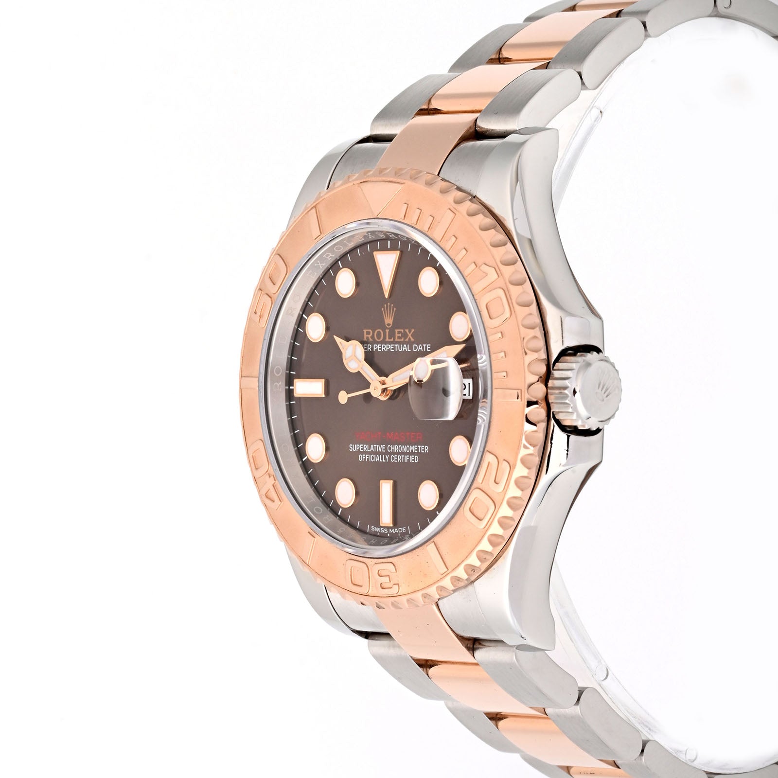 Rolex Yacht-Master Stainless Steel And Rose Gold Chocolate Dial on Oyster 126621 Card 2022