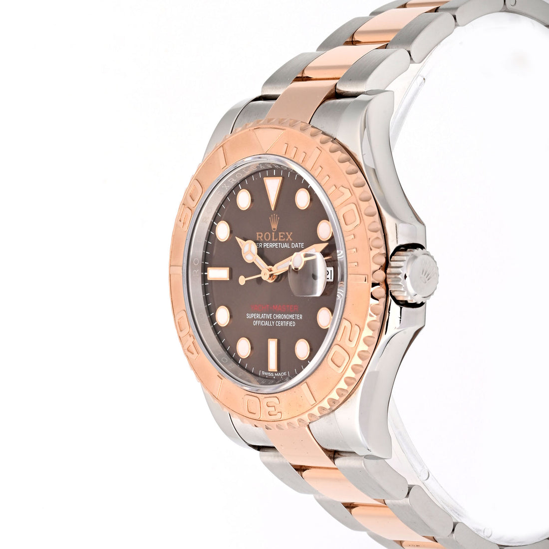 Rolex Yacht-Master Stainless Steel And Rose Gold Chocolate Dial on Oyster 126621 Card 2022