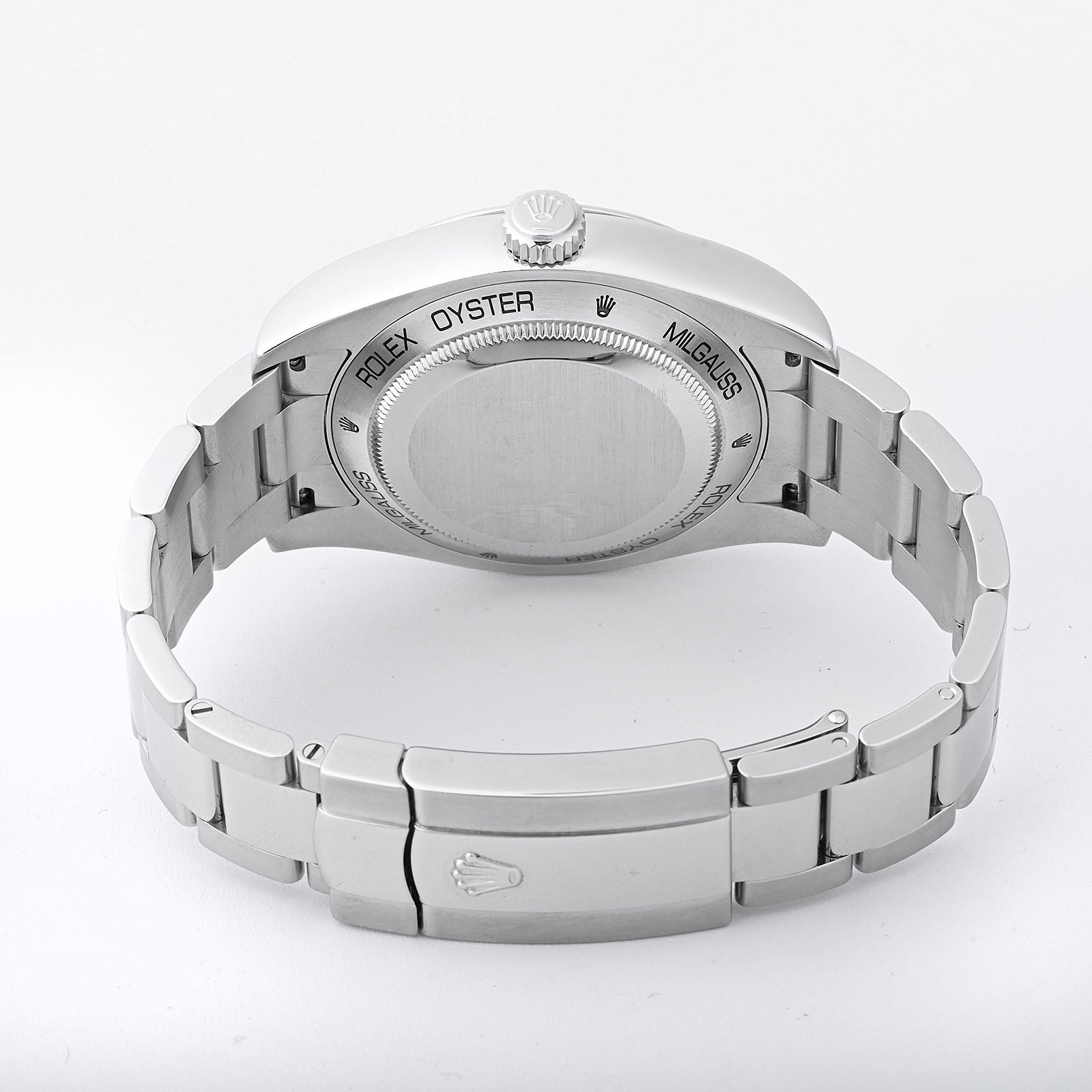 Rolex Milgauss Stainless Steel Black Dial on Oyster 116400