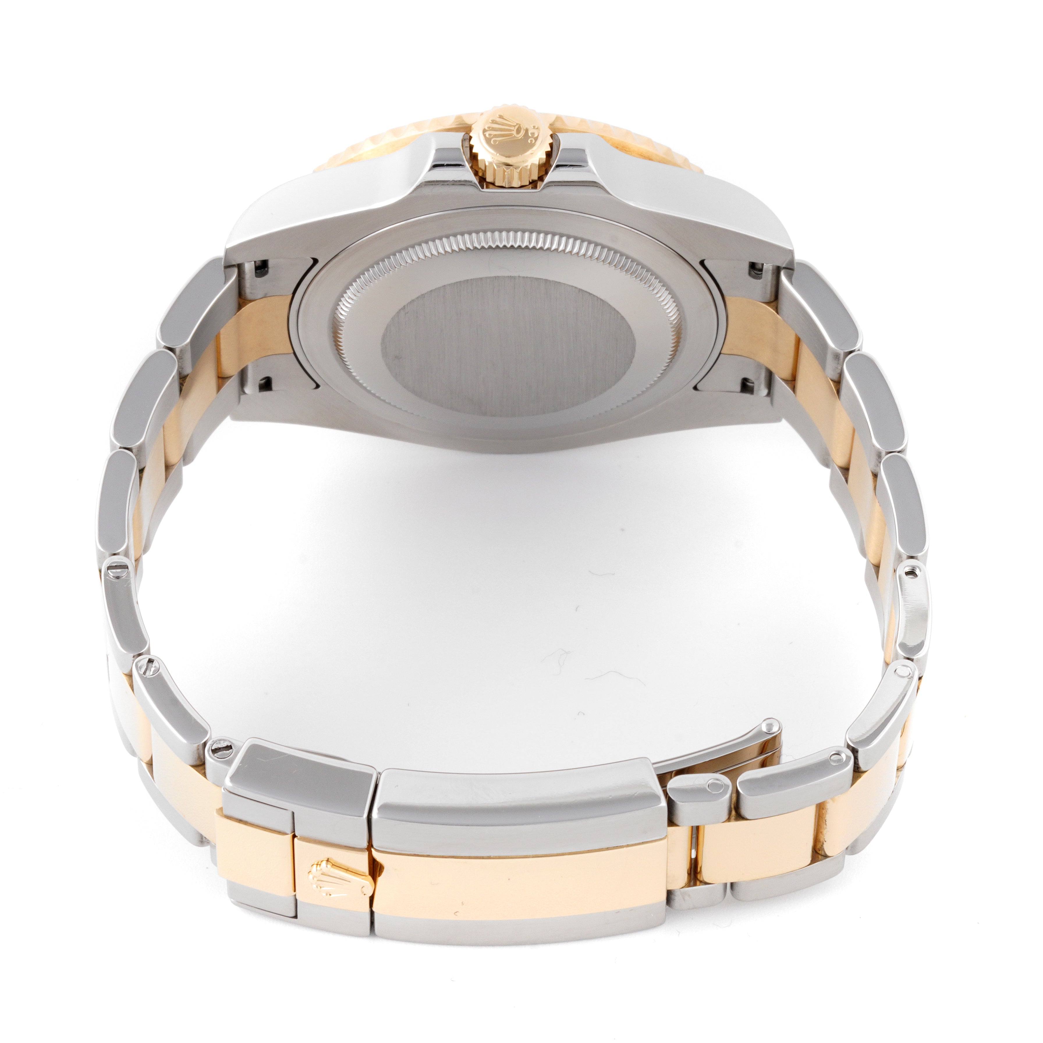 Rolex GMT-Master II Stainless Steel And Yellow Gold Black Dial on Oyster 116713LN Papers