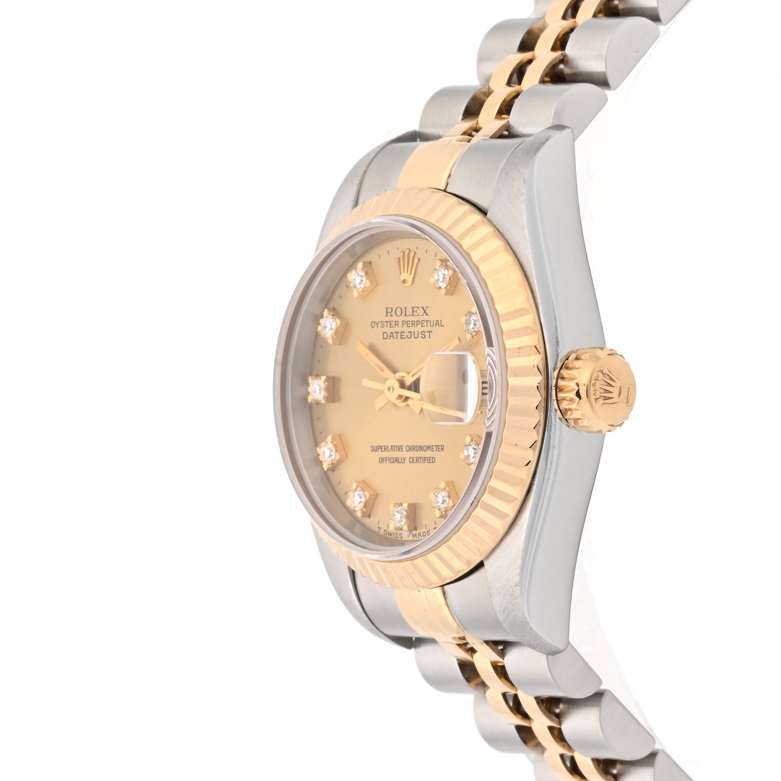 Rolex Datejust Lady 26mm Champagne Diamond Dial on Jubilee 69173