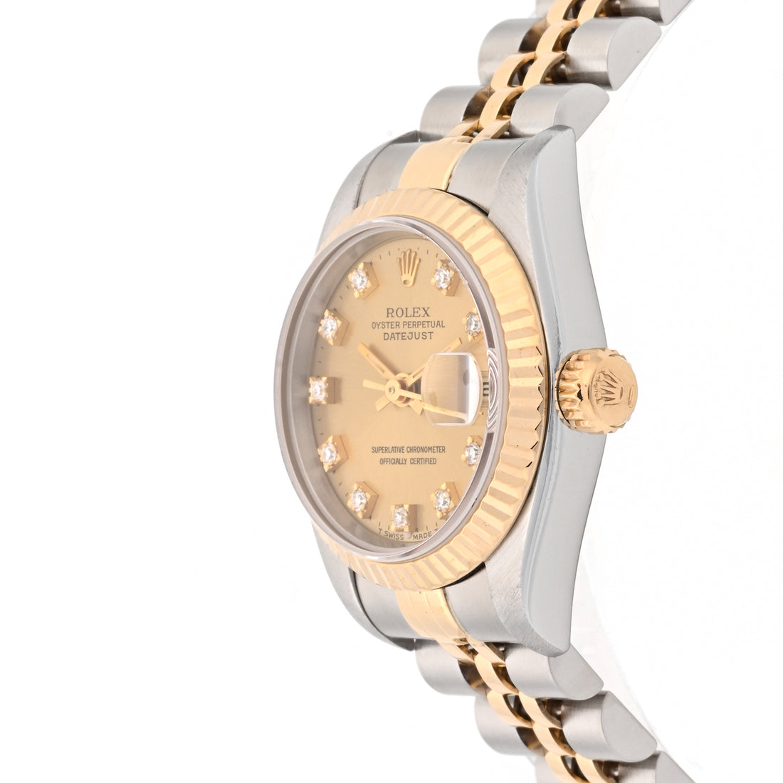 Rolex Datejust Lady 26mm Champagne Diamond Dial on Jubilee 69173