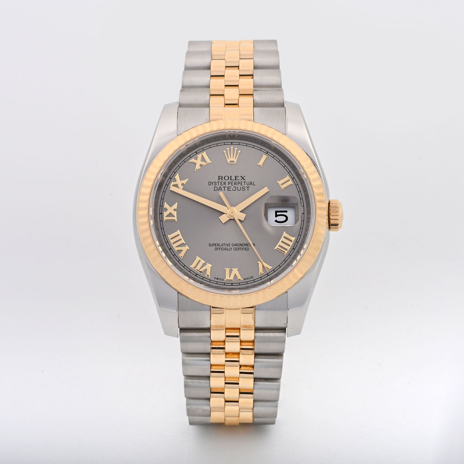 Rolex Datejust 36 Grey Roman Dial on Jubilee band 116233 Card