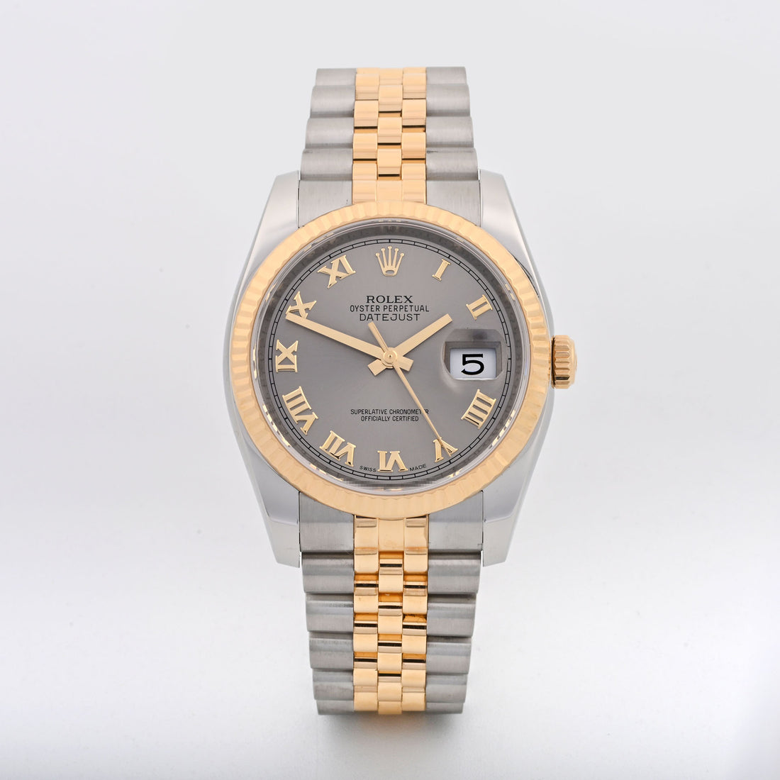 Rolex Datejust 36 Grey Roman Dial on Jubilee band 116233 Card