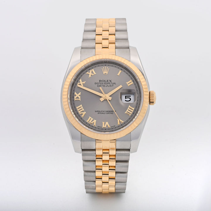 Rolex Datejust 36 Grey Roman Dial on Jubilee band 116233 Card