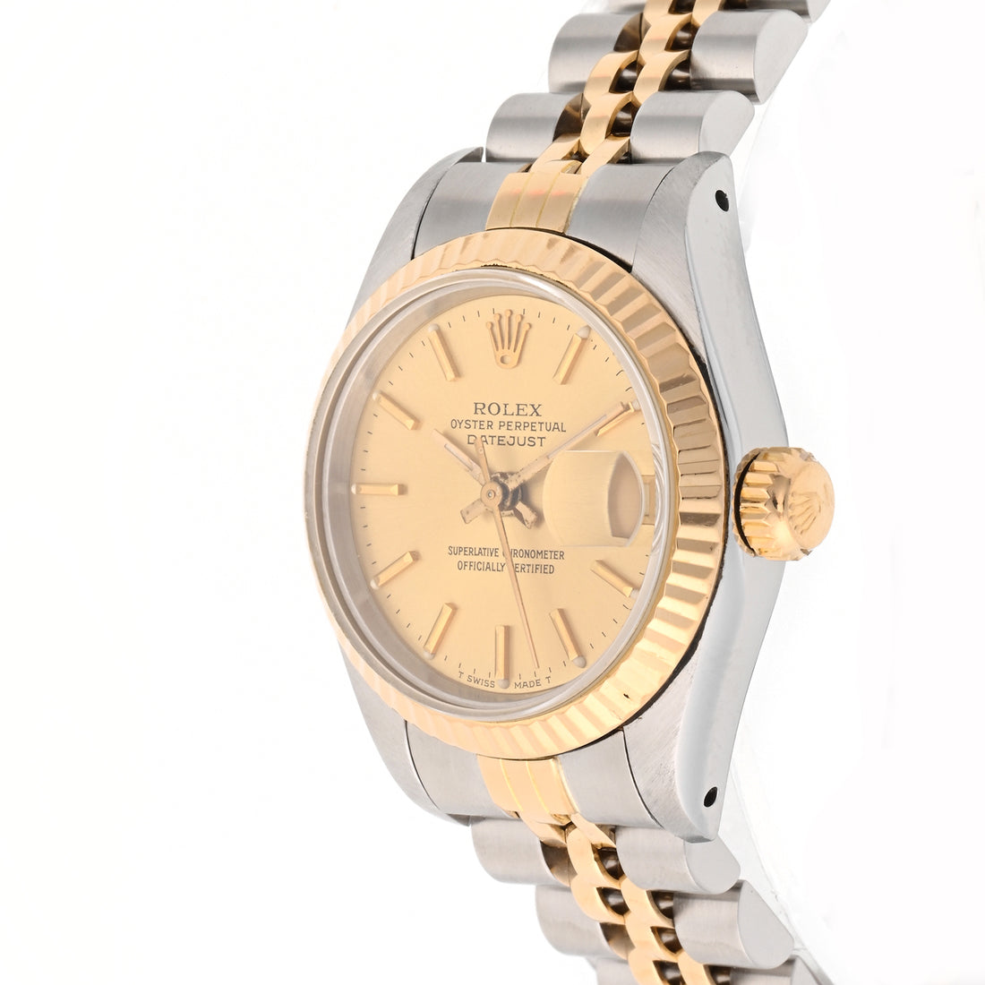 Rolex Datejust Lady 26mm Champagne Stick Dial on Jubilee 69173
