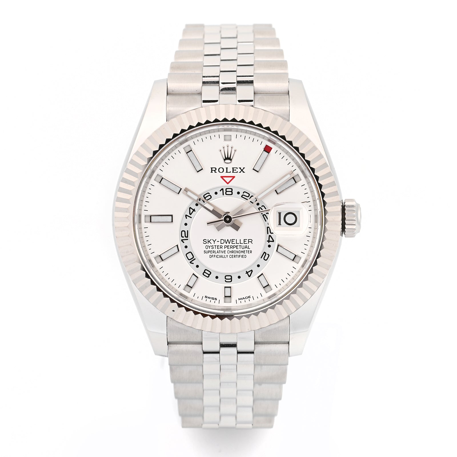 Rolex SkyDweller Stainless Steel White Dial on Jubilee 326934 Card 2023