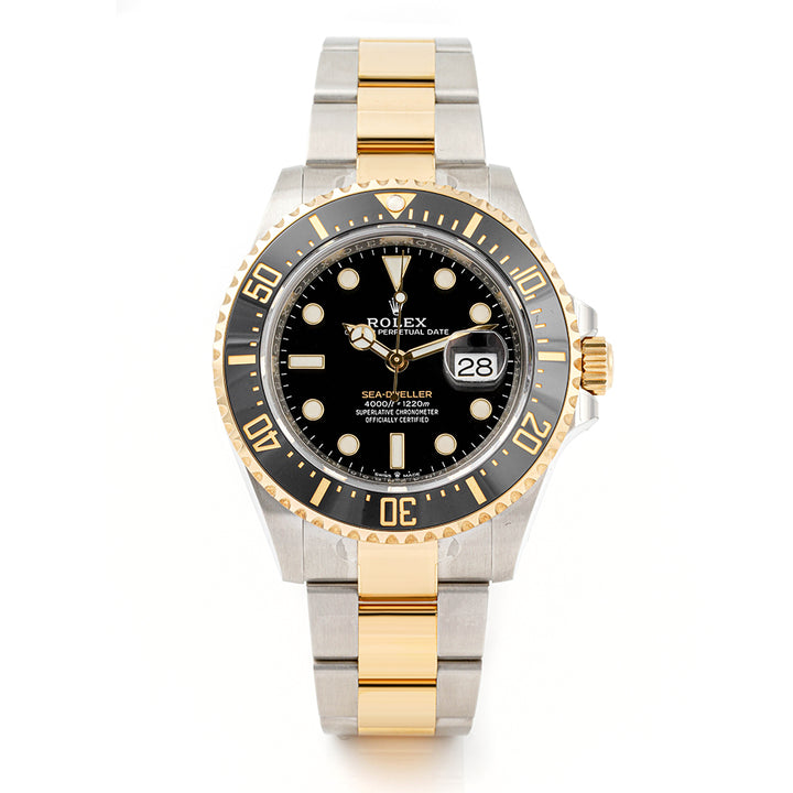 Rolex Sea-Dweller 43mm Stainless Steel and Yellow Gold Black Dial on Oyster 126603 Card 2019