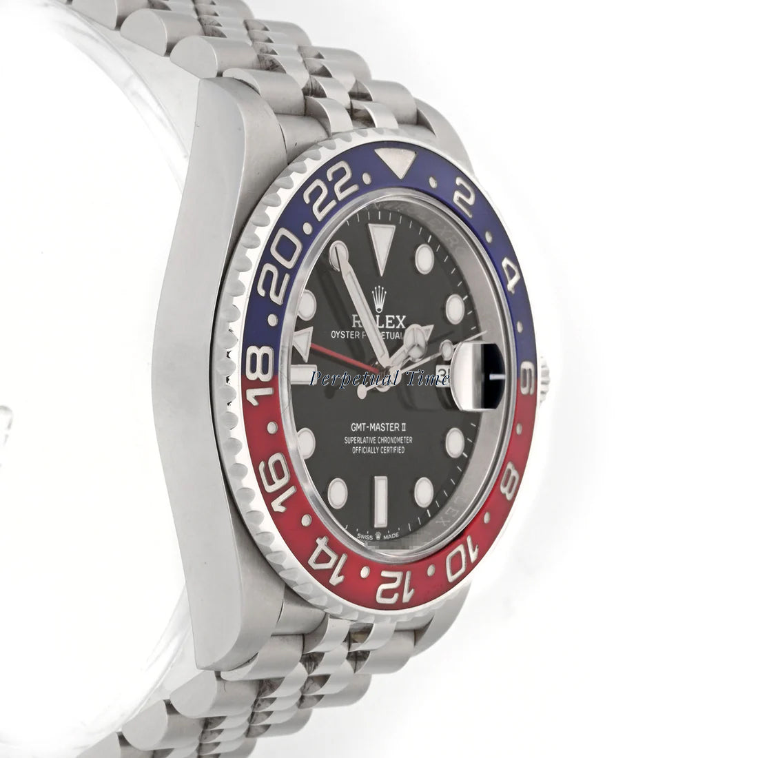 Rolex GMT-Master II Pepsi Black Dial on Jubilee band 126710BLRO Card
