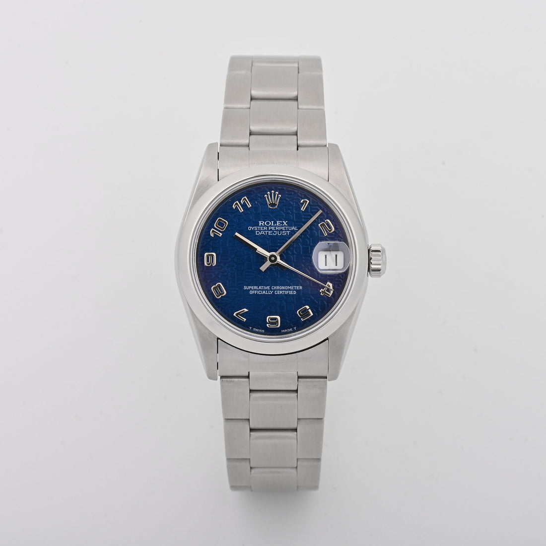Rolex Datejust 31mm blue computer arabic Dial on oyster band 68240 Papers 1998