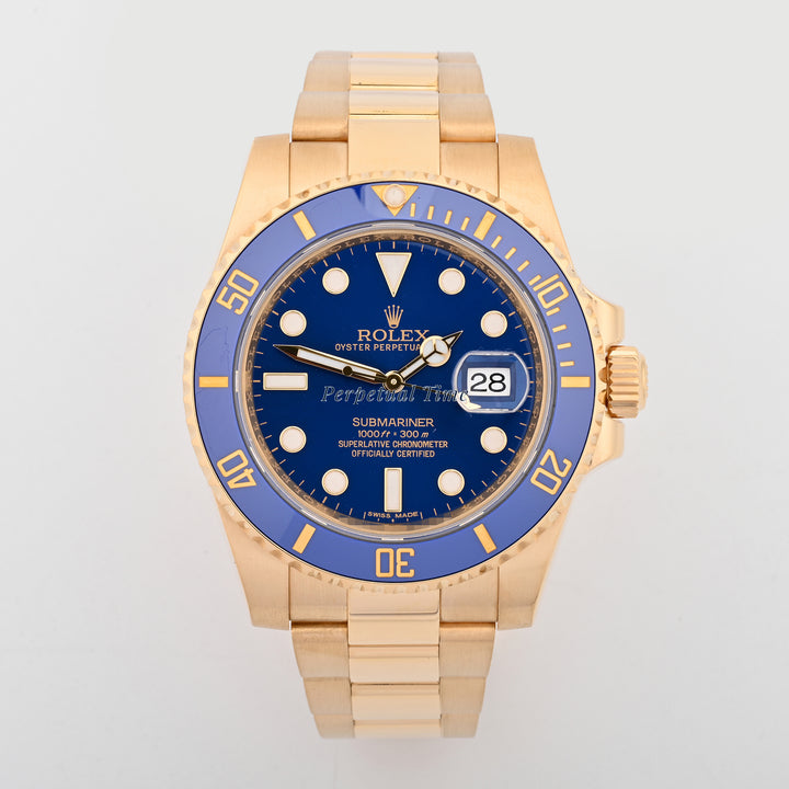 Rolex Submariner 40mm Blue Dial on Oyster band 116618LB