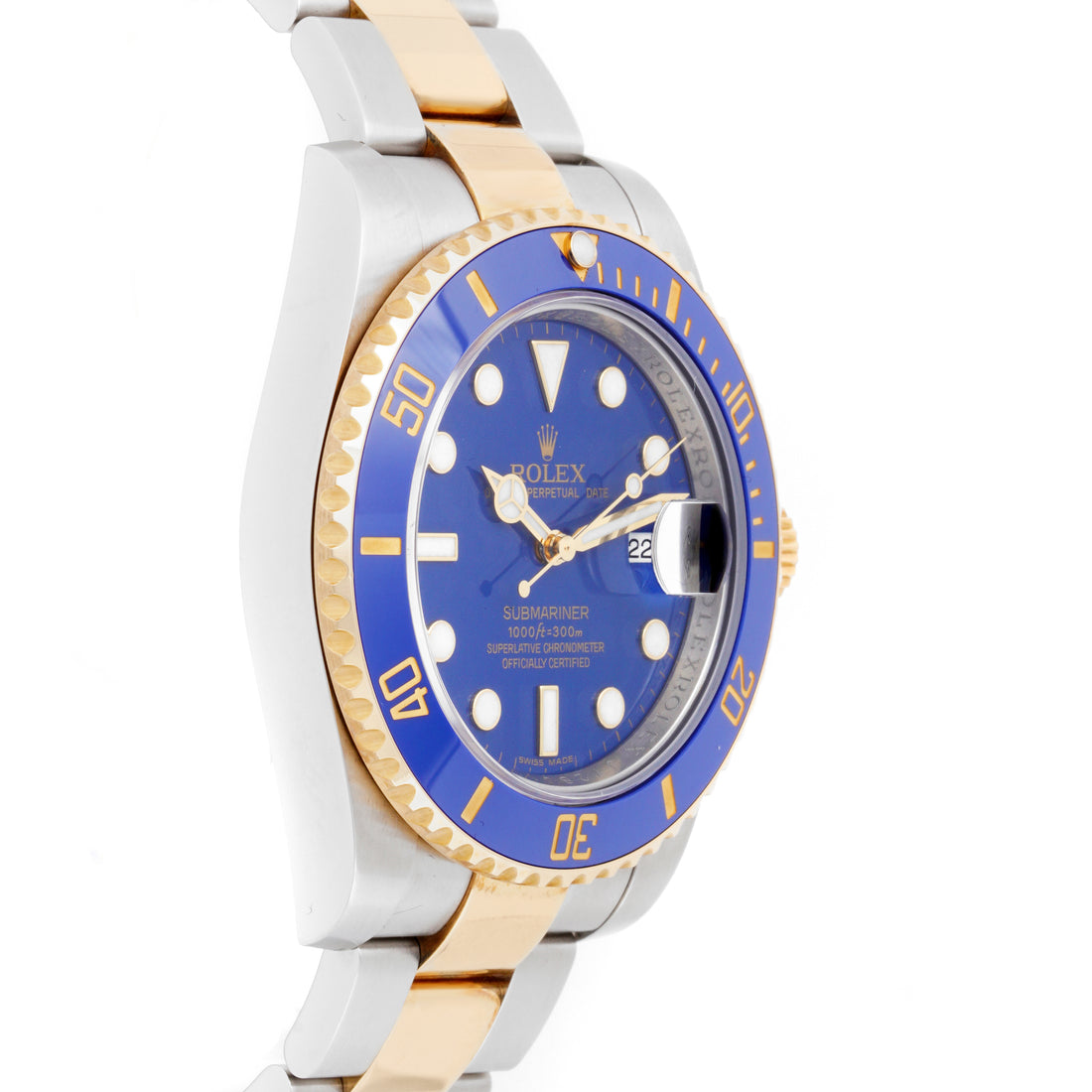 Rolex Submariner 40mm Stainless Steel and Yellow Gold Blue Dial on Oyster 116613LB Card 2018