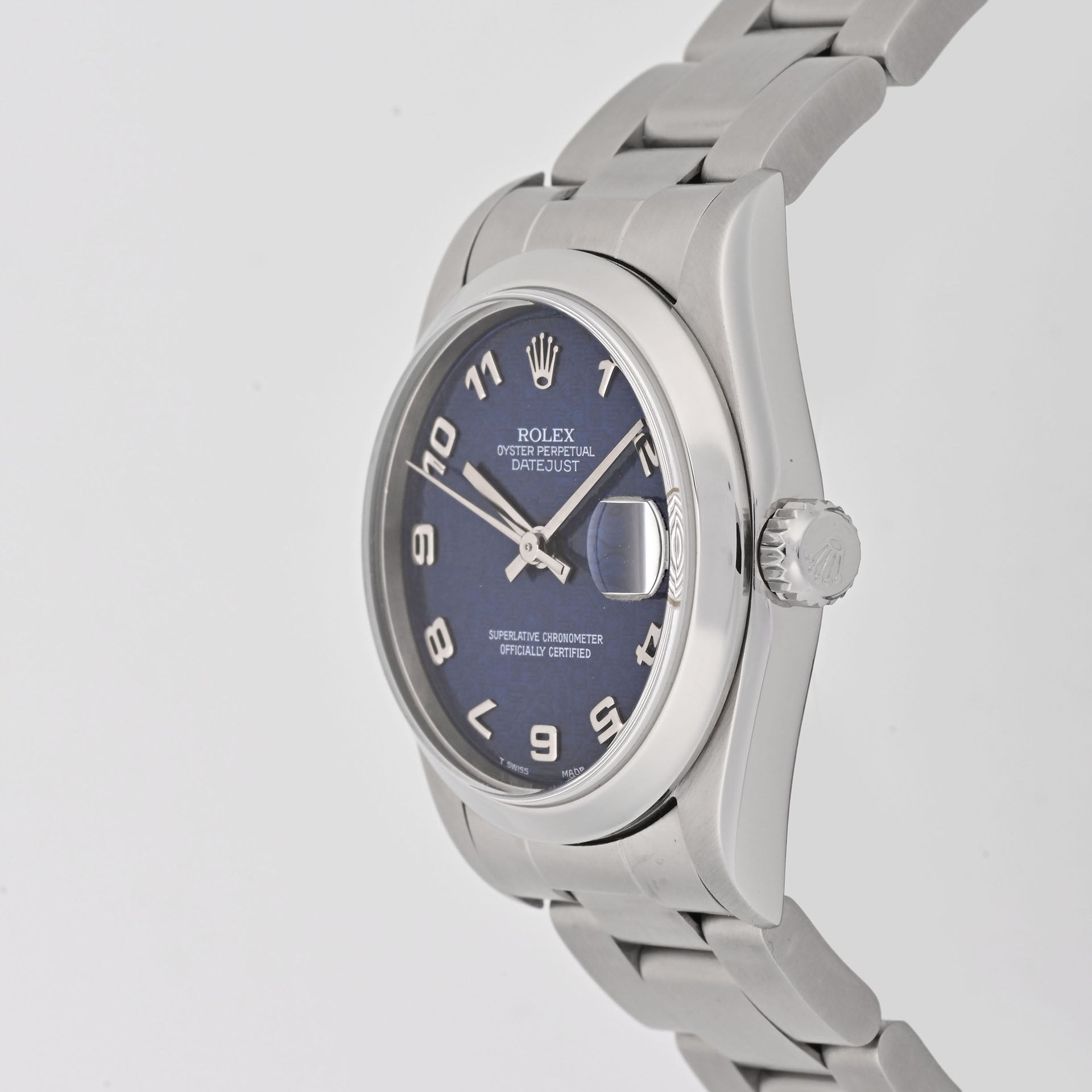 Rolex Datejust 31mm blue computer arabic Dial on oyster band 68240 Papers 1998