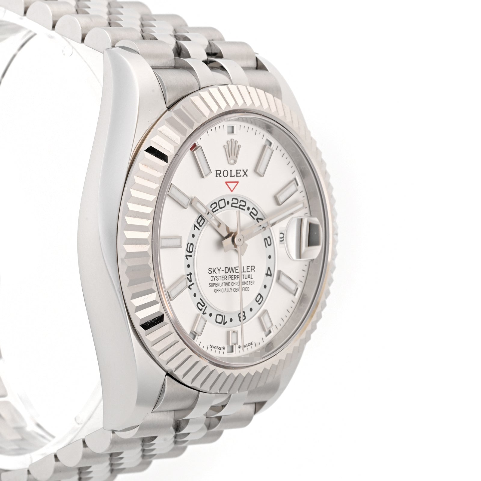 Rolex SkyDweller Stainless Steel White Dial on Jubilee 326934 Card 2023