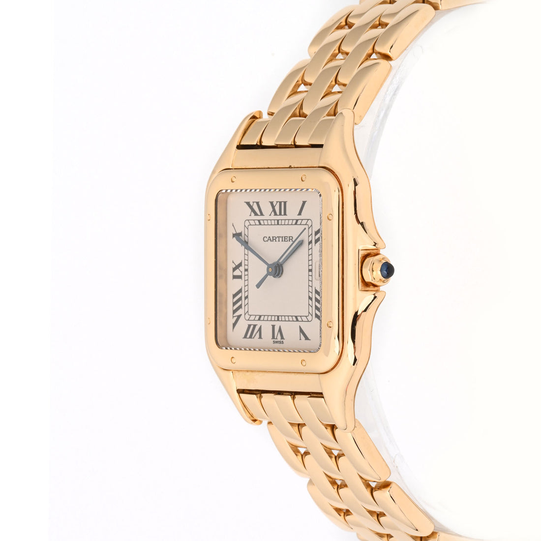 Cartier Panthere Medium Yellow Gold White Roman Dial on Bracelet 83782747