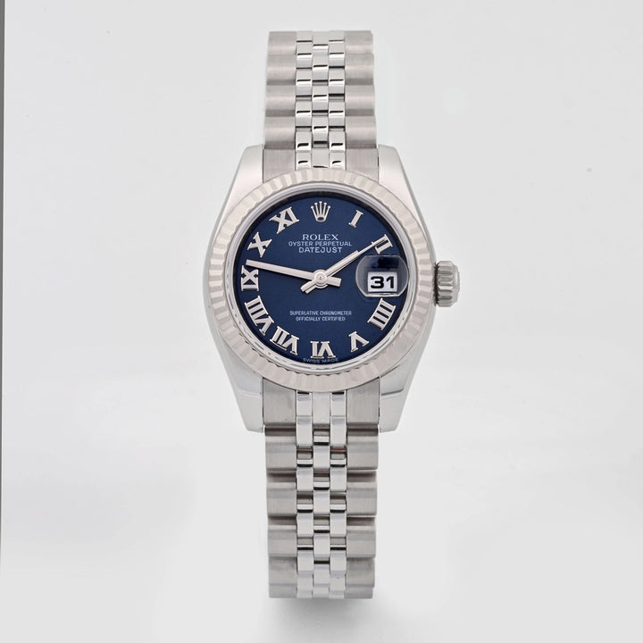 Rolex Datejust Lady Blue Roman Dial on Jubilee 179174