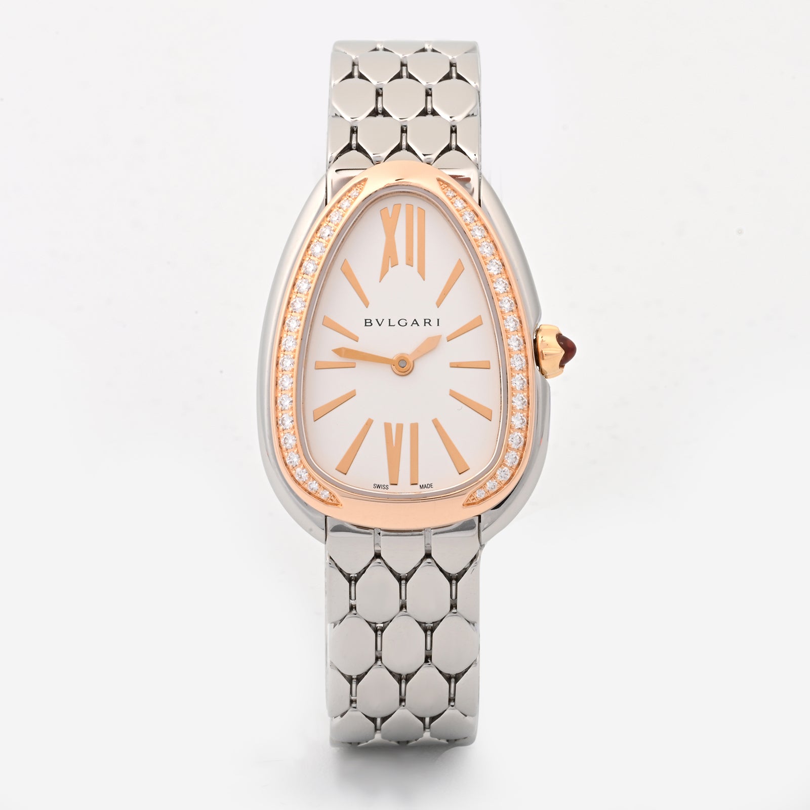 Bvlgari Serpenti Silver dial Dial on Bracelet SP33WSPGD Card