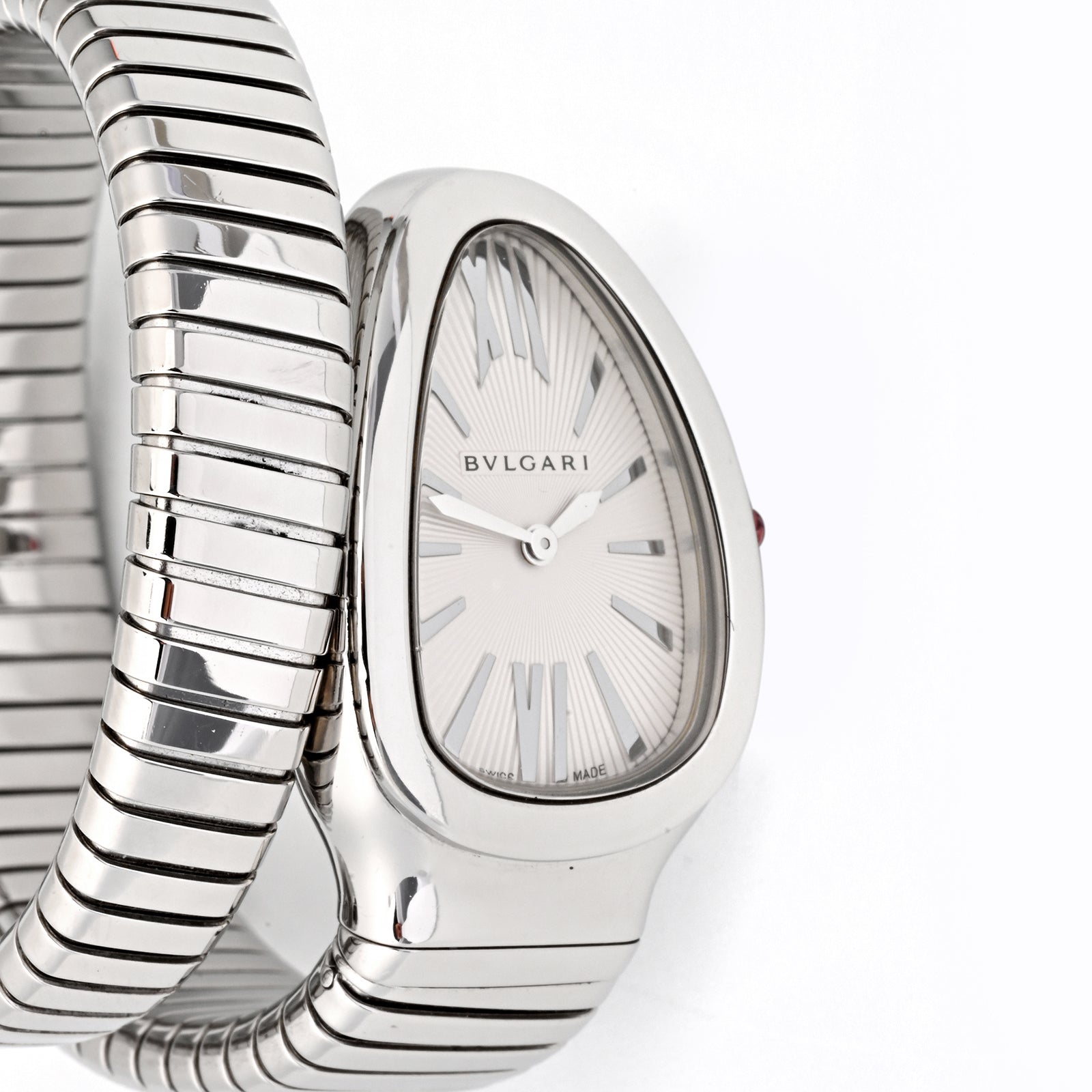 Bvlgari Serpenti Tubogas White Dial on One Wrap 102182SP35S