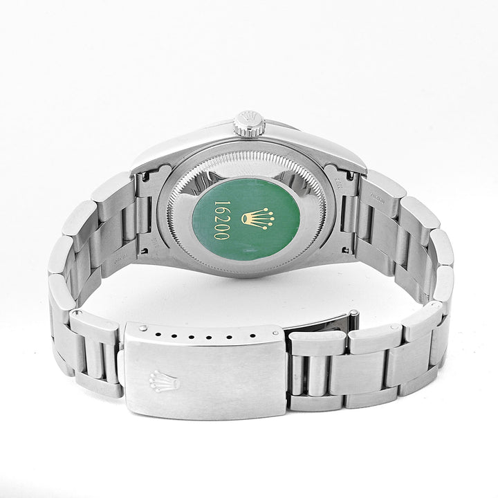 Rolex Datejust 36mm Stainless Steel Smooth BezelPink Roman Dial on Oyster 16200 Papers 1999