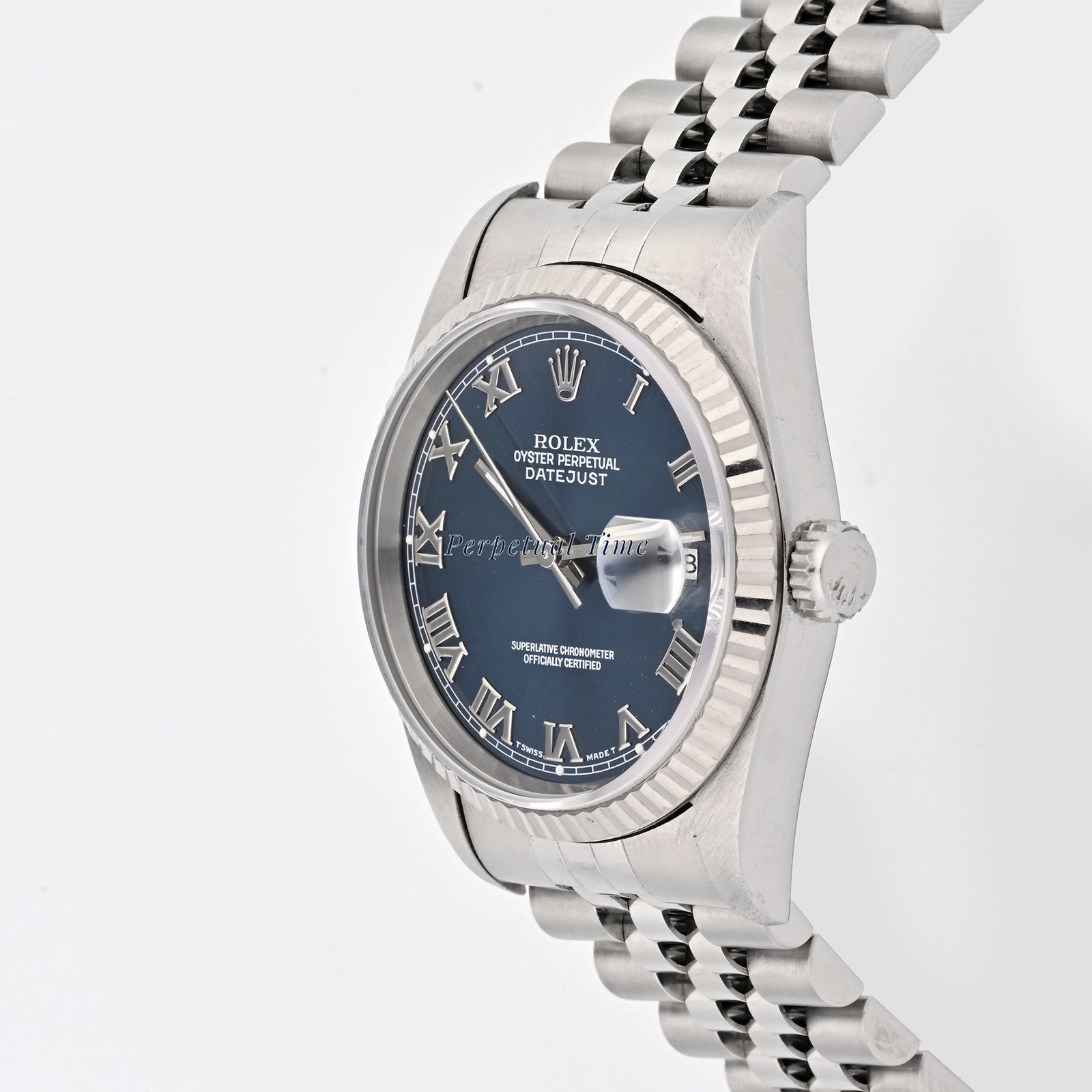 Rolex Datejust 36 Blue roman Dial on Jubilee 16234 Papers 1995