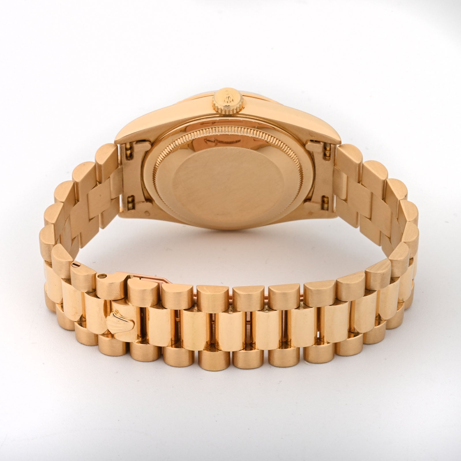 Rolex Day-Date 36mm Yellow Gold Black Stick Dial on President Band 18238