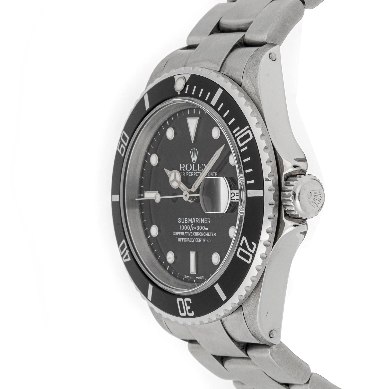 Rolex Submariner Black Dial on Oyster 16610