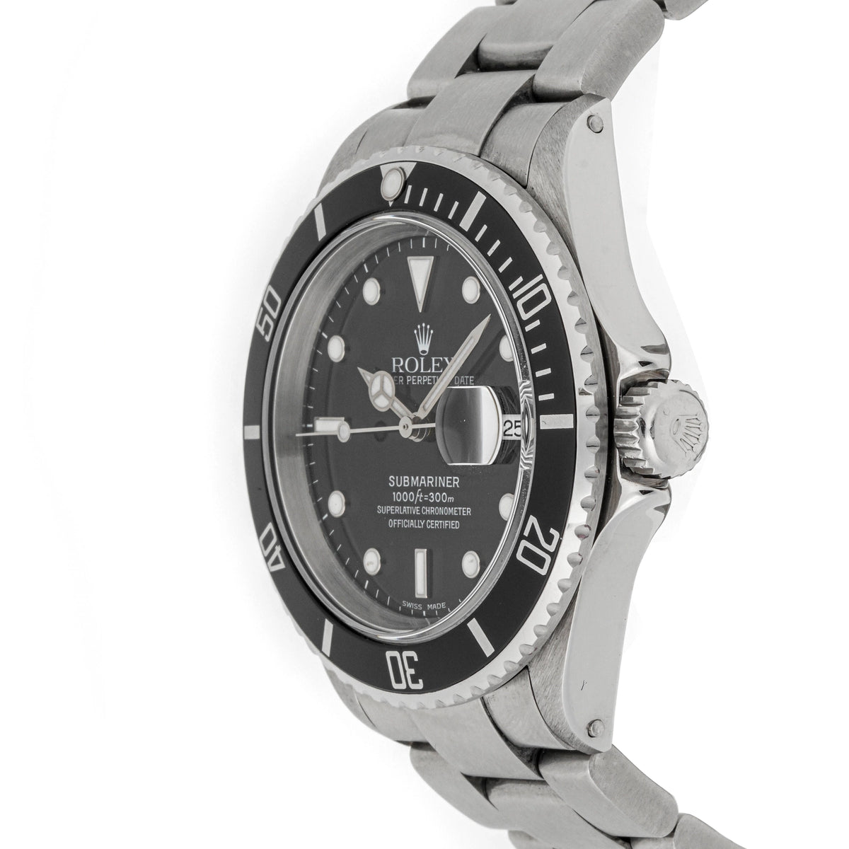 Rolex Submariner Black Dial on Oyster 16610