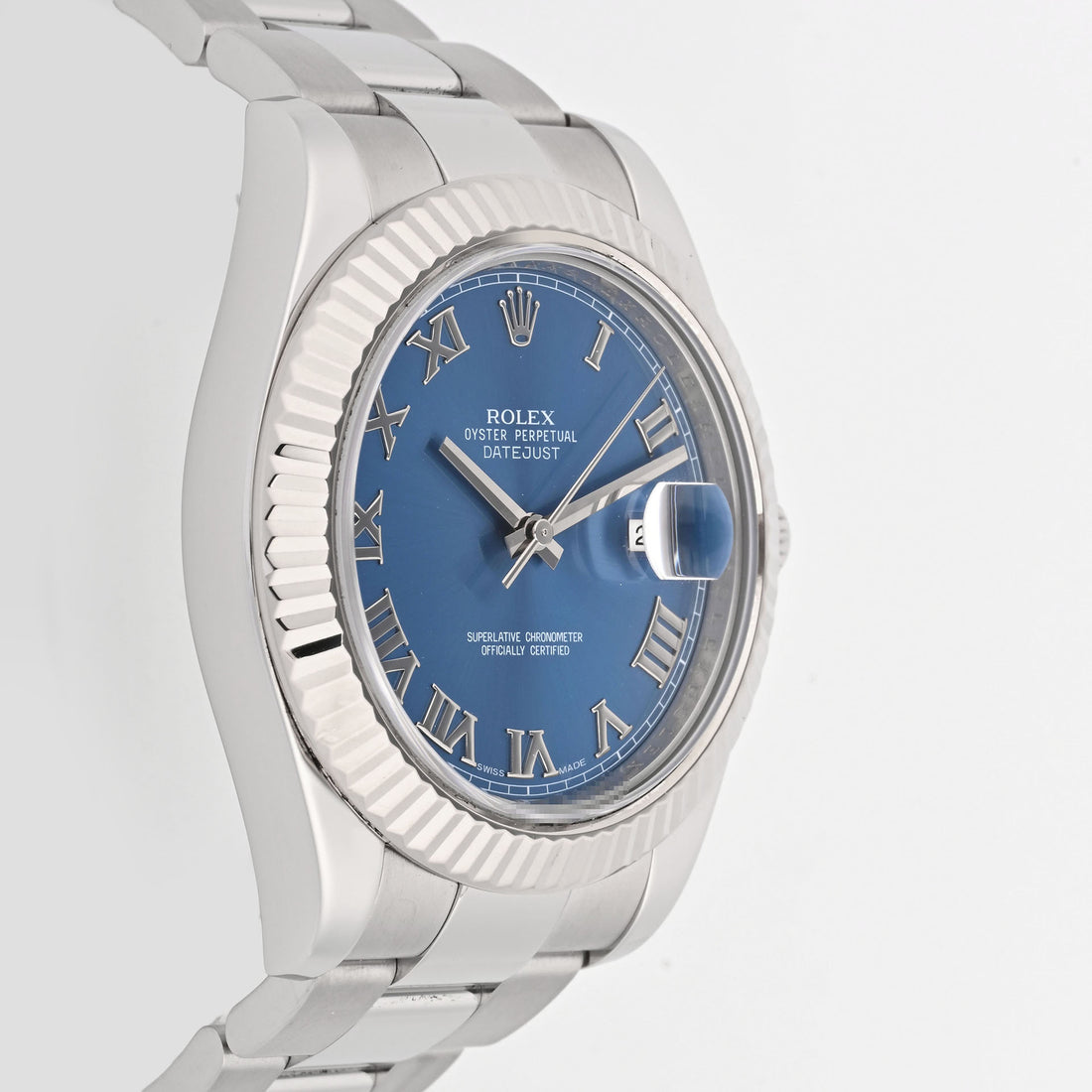 Rolex Datejust II Blue Roman Dial on Oyster band 116334 Card 2010