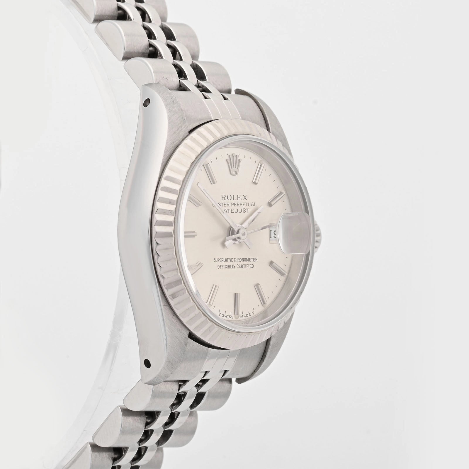 Rolex Datejust 26mm SS silver stick Dial on jubilee 69174