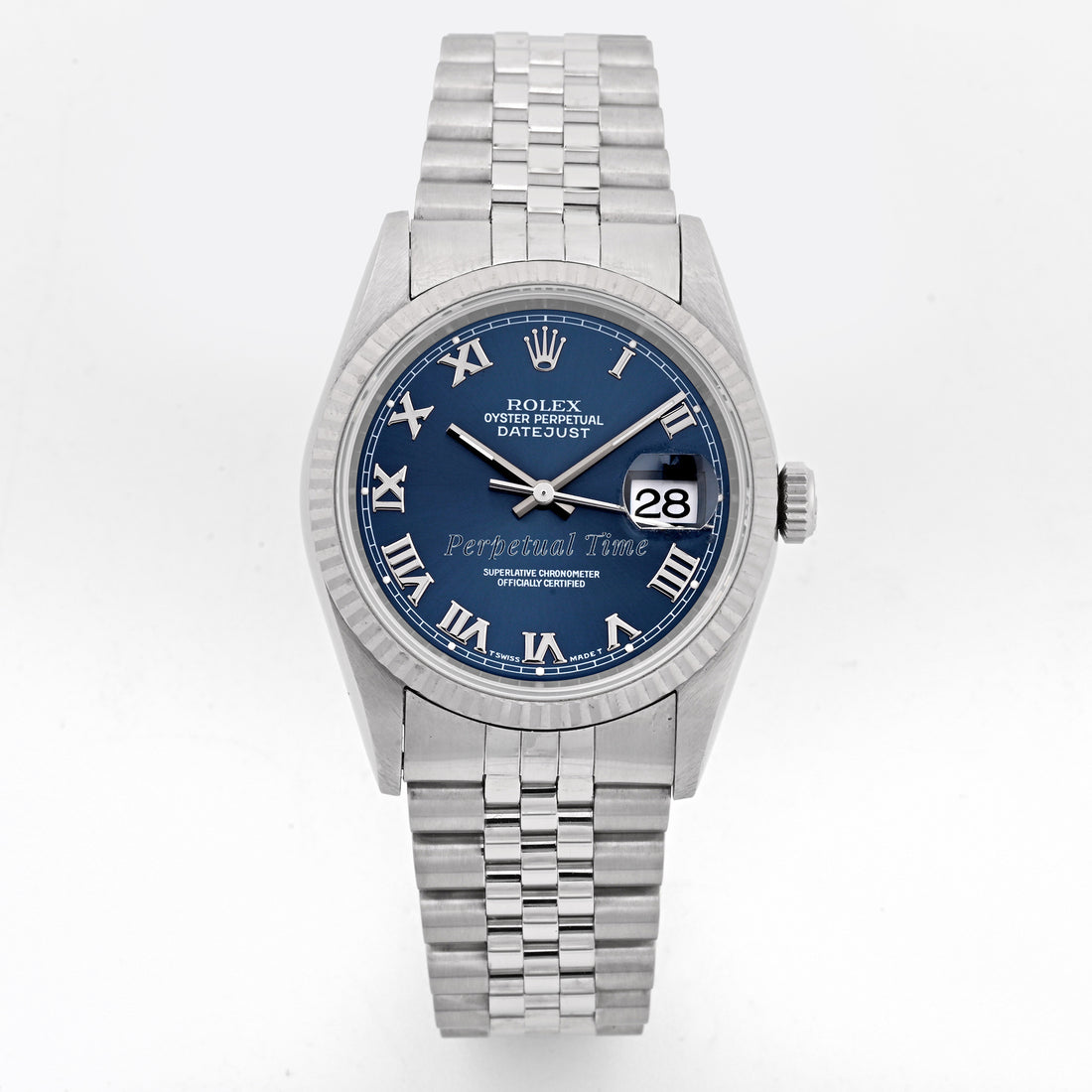 Rolex Datejust 36 Blue roman Dial on Jubilee band 16234 Papers 1995