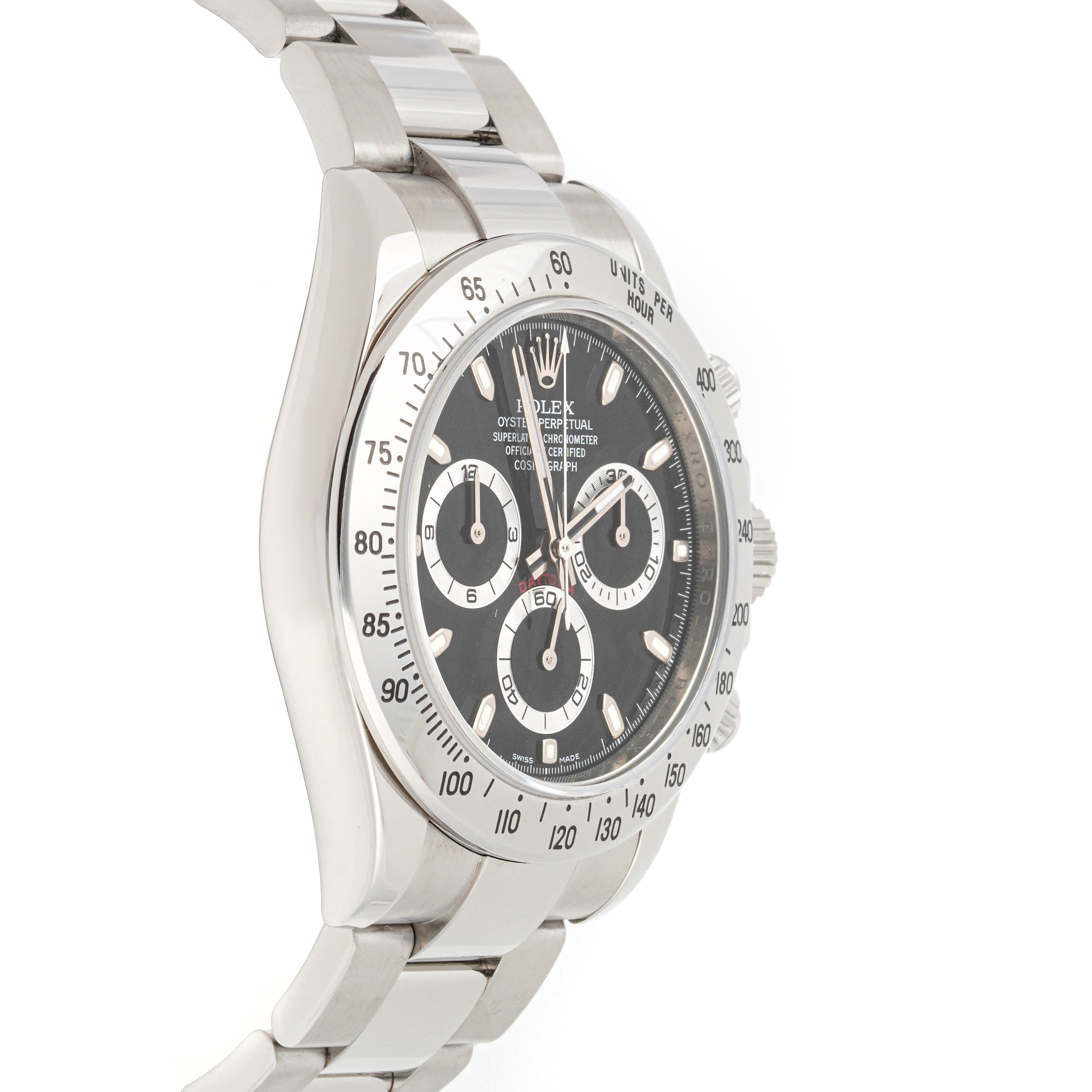 Rolex Daytona Stainless Steel Black Dial on Oyster 116520 Card 2009